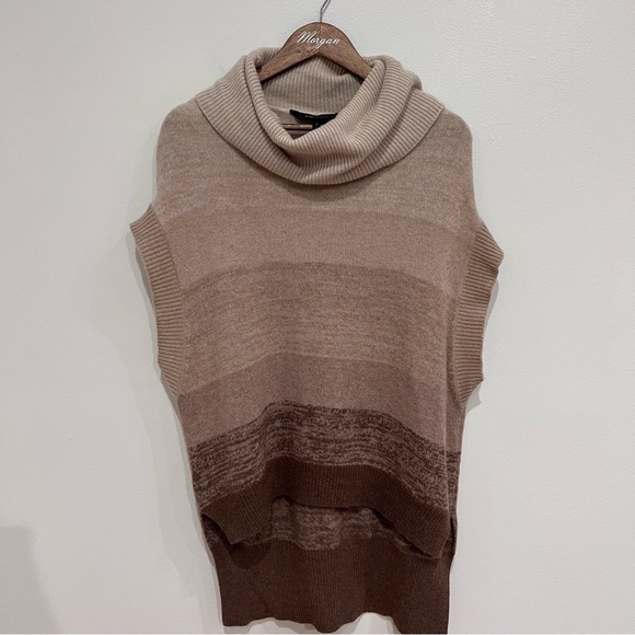 BCBGMaxAzria Elinor Cowl Neck Cashmere Wool Blend Sleeveless Tunic Sweater, M/L - Picture 2 of 12